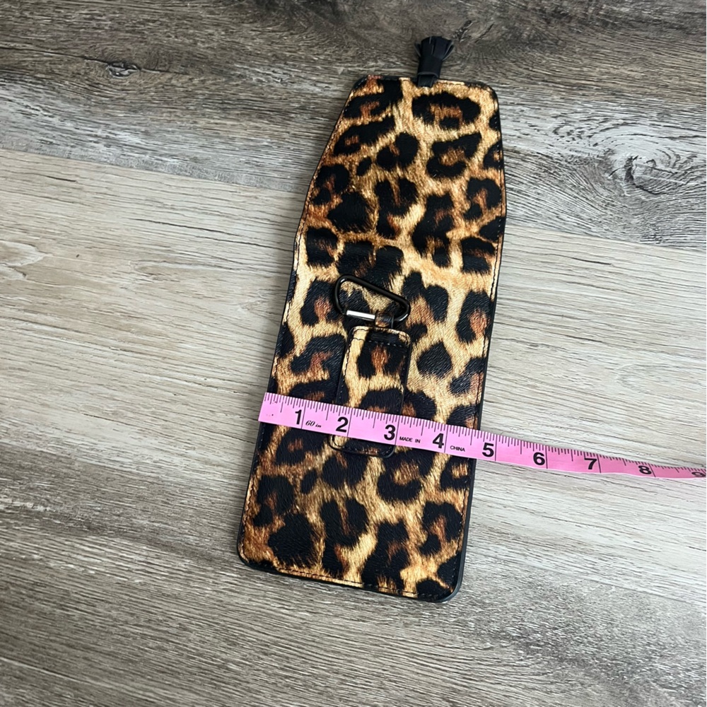 Leopard Print Leather Pouch - image 6